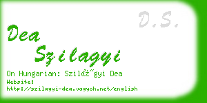 dea szilagyi business card